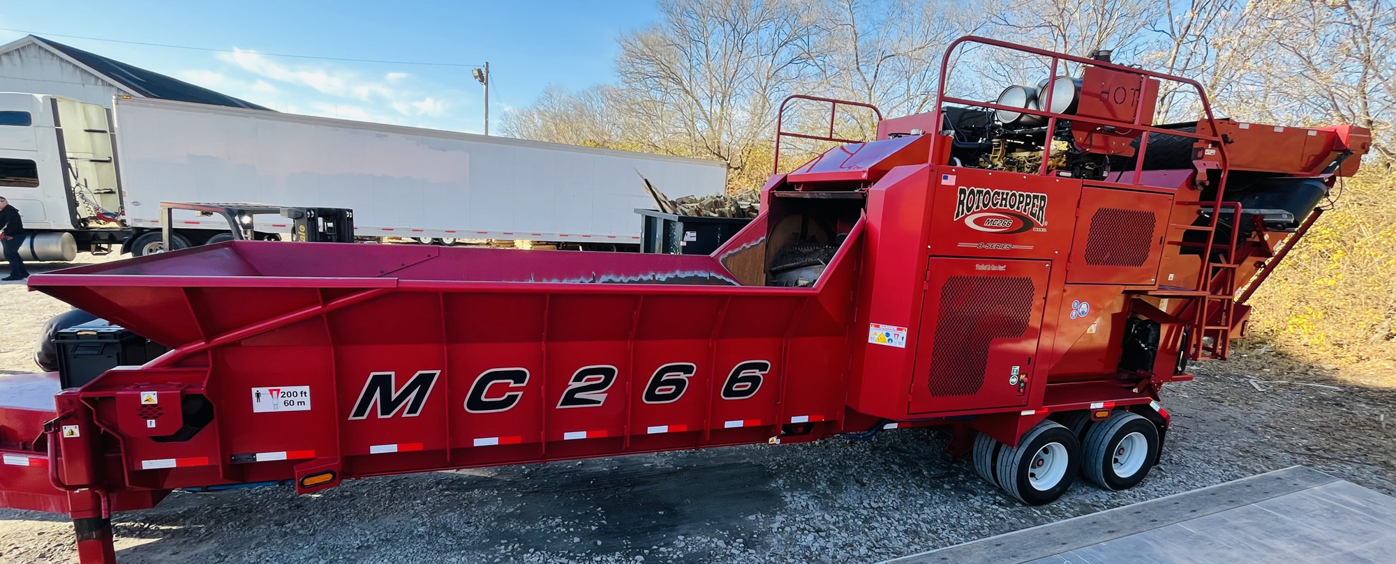 Wood Waste Grinder at Pallet Sales & Recycling